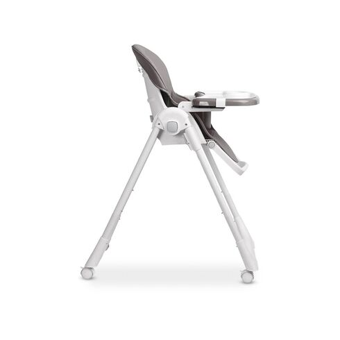 Scaun de masa inalt cu husa din piele ecologica Caretero MEGALO Gri Inchis, Culoare: Gri,poza 5