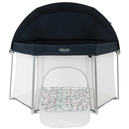 Tarc de joaca Graco EverGo Rubix, Culoare: Albastru, Dimensiuni: 140x70