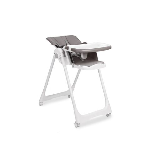 Scaun de masa inalt cu husa din piele ecologica Caretero MEGALO Gri Inchis, Culoare: Gri,poza 8