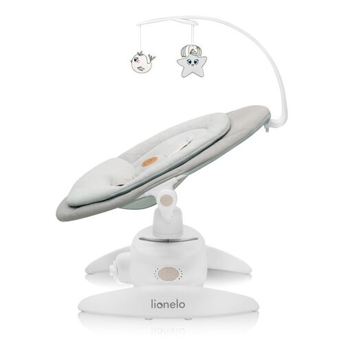 Balansoar, Lionelo, Mell, 2 in 1, Rotire 360 grade, Electric, Pana la 9 kg, Bej, Culoare: Bej,poza 3