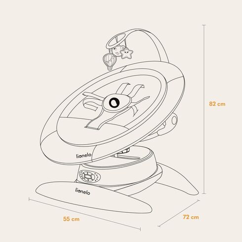 Balansoar, Lionelo, Mell, 2 in 1, Rotire 360 grade, Electric, Pana la 9 kg, Gri, Culoare: Gri,poza 9  - ExclusivMAG.ro Balansoar, Lionelo, Mell, 2 in 1, Rotire 360 grade, Electric, Pana la 9 kg, Gri, Culoare: Gri,poza 9