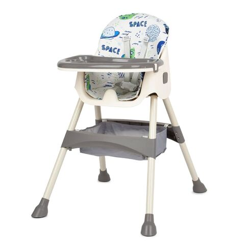Scaun de masa 2 in 1 Juju Eat&Smile, Space, Culoare: Gri