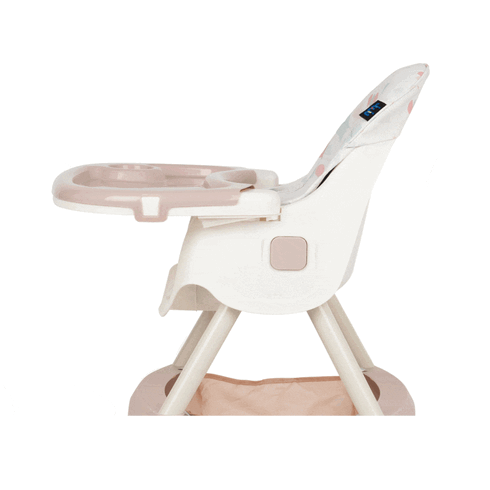 Scaun de masa 2 in 1 Juju Eat&Smile, Pink-Elephants, Culoare: Multicolor,poza 3