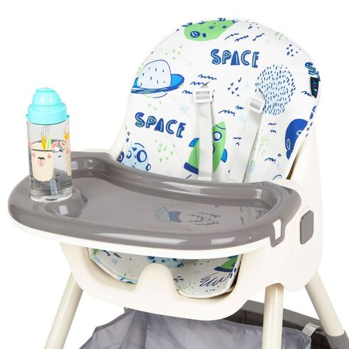 Scaun de masa 2 in 1 Juju Eat&Smile, Space, Culoare: Gri,poza 6