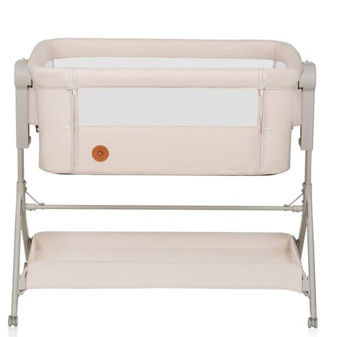 Patut co-sleeper, Lionelo, Leonie Plus, Pliabil, Cu sistem de leganare, Bej, Culoare: Bej, Dimensiuni: 80x50,poza 5