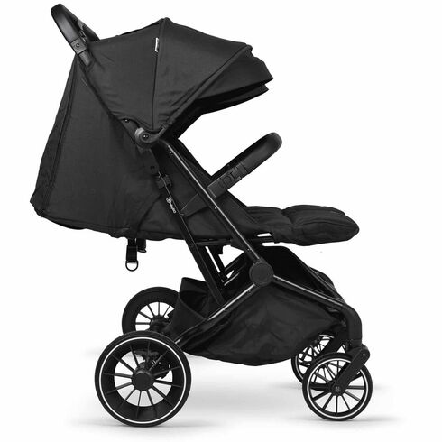 Carucior pliabil pentru gemeni BabyGo GoTwice, Black, Culoare: Negru, Model: gemeni,poza 3  - ExclusivMAG.ro Carucior pliabil pentru gemeni BabyGo GoTwice, Black, Culoare: Negru, Model: gemeni,poza 3