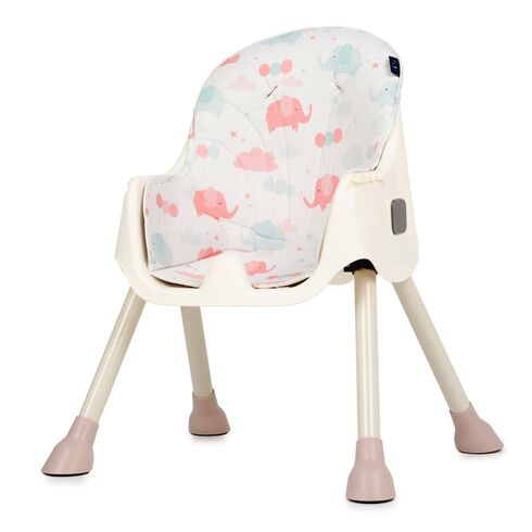 Scaun de masa 2 in 1 Juju Eat&Smile, Pink-Elephants, Culoare: Multicolor,poza 4