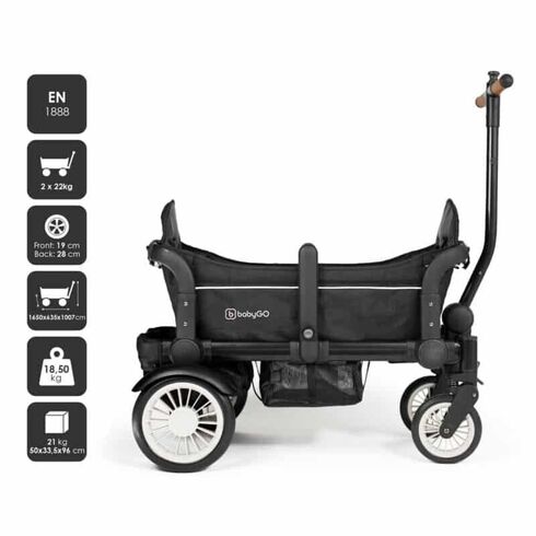 Carucior de transport tip vagon Cozy Rider BabyGo - poza 2 - ExclusivMAG.ro