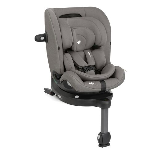 Joie - Scaun auto i-Pivot Grow Thunder, 40-135 cm, certificat R129, Culoare: Gri deschis, Grupa: 0-36kg (0 luni - 12 ani)