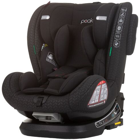 Scaun auto Chipolino Peak I-Size 40-150 cm obsidian cu sistem Isofix, Culoare: Negru, Grupa: 0-36kg (0 luni - 12 ani)