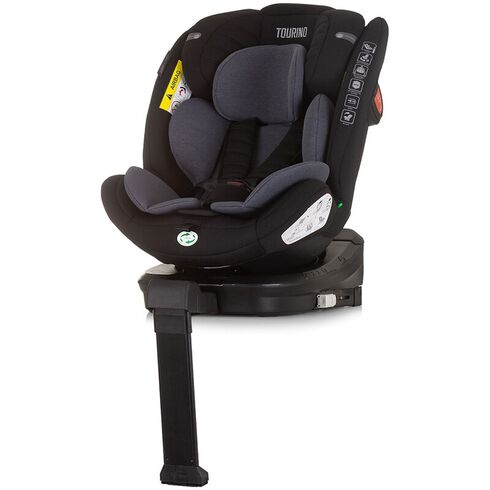 Scaun auto Chipolino Tourino I-Size 40-150 cm obsidian cu sistem Isofix, Culoare: Negru, Grupa: 0-36kg (0 luni - 12 ani),poza 3  - ExclusivMAG.ro Scaun auto Chipolino Tourino I-Size 40-150 cm obsidian cu sistem Isofix, Culoare: Negru, Grupa: 0-36kg (0 luni - 12 ani),poza 3