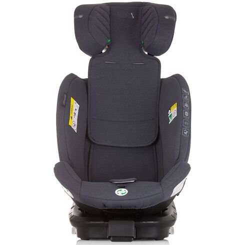 Scaun auto Chipolino Tourino I-Size 40-150 cm granite cu sistem Isofix, Culoare: Gri, Grupa: 0-36kg (0 luni - 12 ani),poza 10
