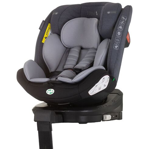 Scaun auto Chipolino Tourino I-Size 40-150 cm grey mix cu sistem Isofix, Culoare: Gri/Negru, Grupa: 0-36kg (0 luni - 12 ani),poza 2  - ExclusivMAG.ro Scaun auto Chipolino Tourino I-Size 40-150 cm grey mix cu sistem Isofix, Culoare: Gri/Negru, Grupa: 0-36kg (0 luni - 12 ani),poza 2