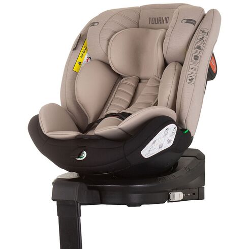 Scaun auto Chipolino Tourino I-Size 40-150 cm macadamia cu sistem Isofix, Culoare: Crem, Grupa: 0-36kg (0 luni - 12 ani),poza 2