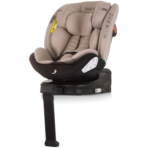 Scaun auto Chipolino Tourino I-Size 40-150 cm macadamia cu sistem Isofix, Culoare: Crem, Grupa: 0-36kg (0 luni - 12 ani),poza 3