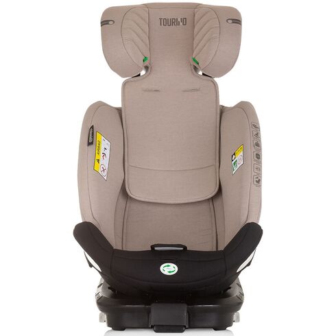 Scaun auto Chipolino Tourino I-Size 40-150 cm macadamia cu sistem Isofix, Culoare: Crem, Grupa: 0-36kg (0 luni - 12 ani),poza 10