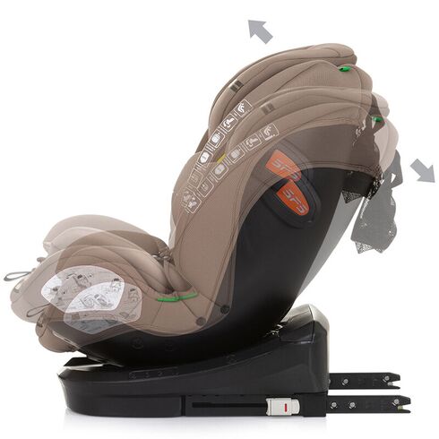 Scaun auto Chipolino Volare I-Size 40-150 cm macadamia cu sistem Isofix, Culoare: Crem, Grupa: 0-36kg (0 luni - 12 ani),poza 6  - ExclusivMAG.ro Scaun auto Chipolino Volare I-Size 40-150 cm macadamia cu sistem Isofix, Culoare: Crem, Grupa: 0-36kg (0 luni - 12 ani),poza 6