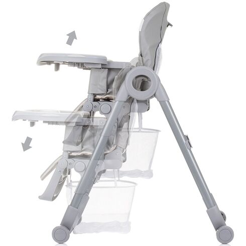 Scaun de masa Chipolino Master Chef pure grey, Culoare: Gri,poza 5