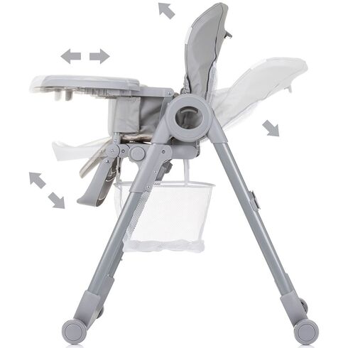 Scaun de masa Chipolino Master Chef pure grey, Culoare: Gri,poza 6