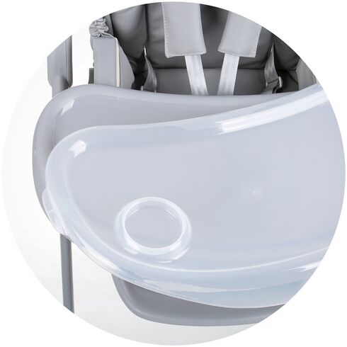 Scaun de masa Chipolino Master Chef pure grey, Culoare: Gri,poza 8