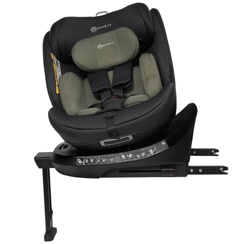 Scaun auto Appekids, I-SIZE, 40-150 cm, Rear Facing 360°, Pro Confort - Green, Culoare: Verde inchis, Grupa: 0-36kg (0 luni - 12 ani)