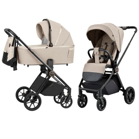 Carucior compact premium Carrello ULTRA 2 in 1 Cosmic Beige, Culoare: Bej, Model: 2 in 1  - ExclusivMAG.ro