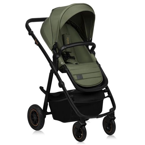 Carucior 3 in 1, Lionelo, Amber Plus, Pana la 22 kg, Verde, Culoare: Verde, Model: 3 in 1,poza 2