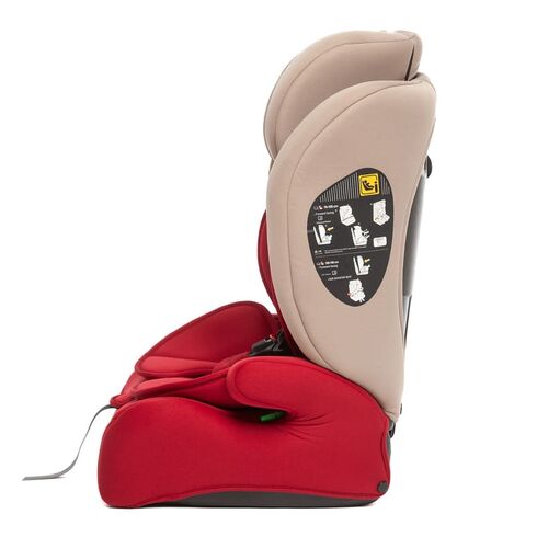 Scaun Auto Juju Safe Rider i-Size, Bej-Bordo, Culoare: Bej, Grupa: 9-36kg (9 luni - 12 ani),poza 6