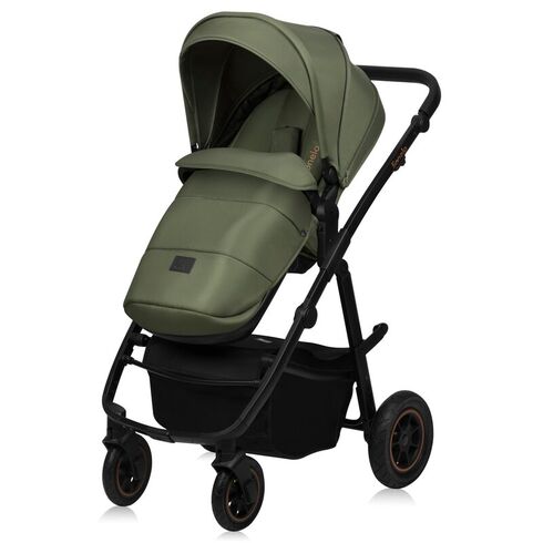 Carucior 3 in 1, Lionelo, Amber Plus, Pana la 22 kg, Verde, Culoare: Verde, Model: 3 in 1,poza 4