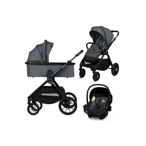 Carucior 3 in 1, Lionelo, Layla, Pana la 22 kg, Gri, Culoare: Gri, Model: 3 in 1