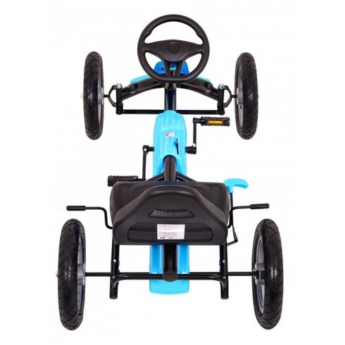 Kart cu pedale si roti gonflabile, varsta 3 ani+, 113x60x65 cm, Gokart STAR - Albastru, Culoare: Albastru,poza 4