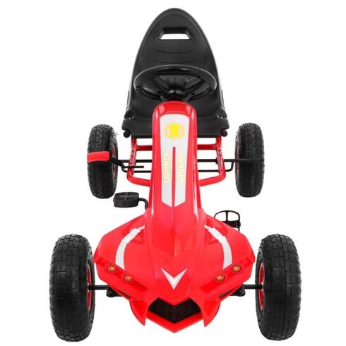 Kart cu pedale si roti gonflabile, varsta 3 ani+, 114x59x63 cm, Gokart CHAMPION - Rosu, Culoare: Rosu,poza 7