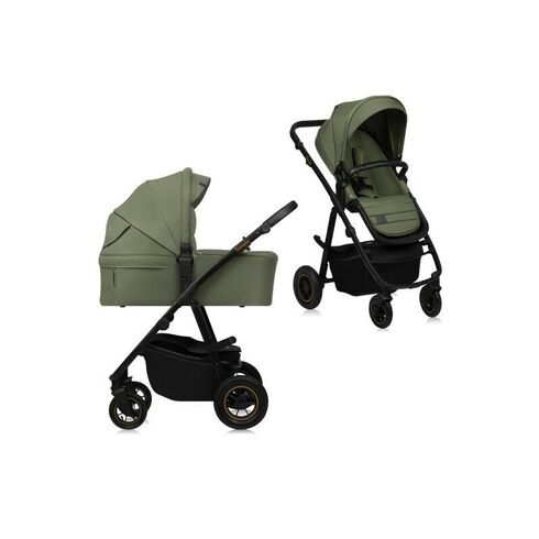 Carucior 2 in 1, Lionelo, Amber Plus, Pana la 22 kg, Verde, Culoare: Verde, Model: 2 in 1