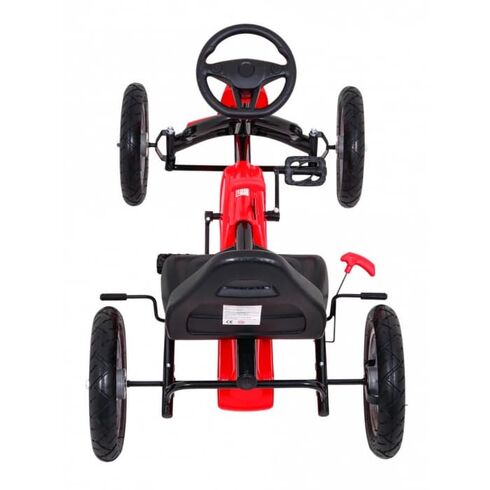 Kart cu pedale si roti gonflabile, varsta 3 ani+, 113x60x65 cm, Gokart STAR - Rosu, Culoare: Rosu,poza 3