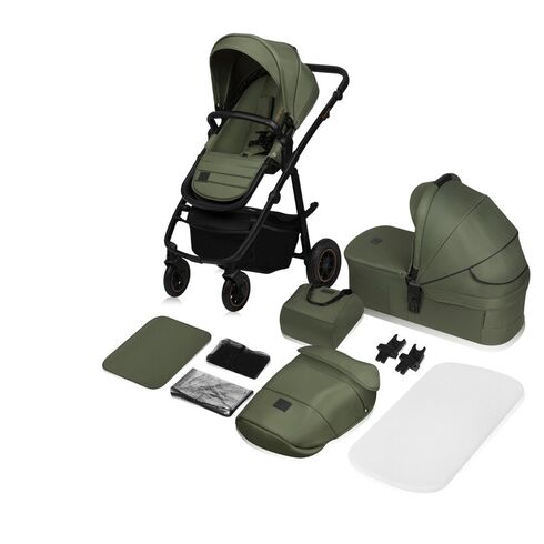 Carucior 2 in 1, Lionelo, Amber Plus, Pana la 22 kg, Verde, Culoare: Verde, Model: 2 in 1,poza 2