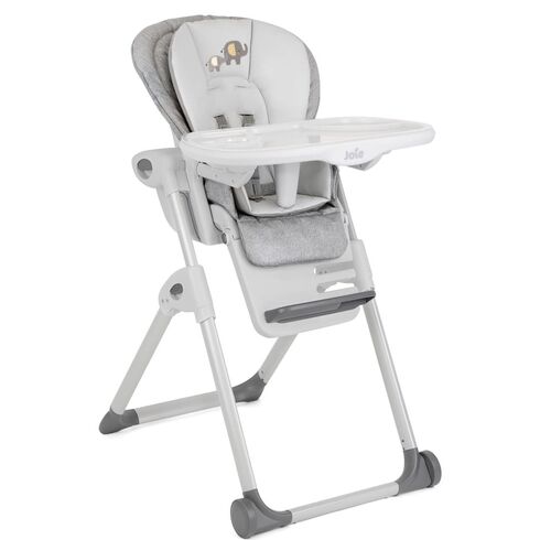 Scaun de masa Joie Mimzy Recline Elephant Duo, nastere - 15 kg, Culoare: Alb/Gri