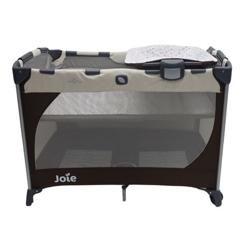 Patut pliant Joie Commuter Change Beige Dots, cu cosulet detasabil inclus, Culoare: Crem, Dimensiuni: 105x70,poza 4