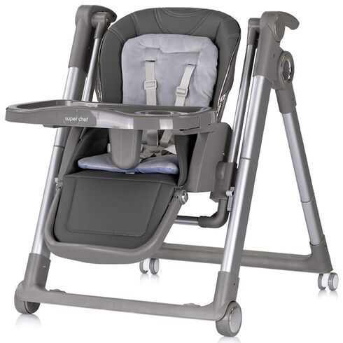 Scaun de masa Chipolino Super Chef 2 in 1 cloud, Culoare: Gri,poza 3