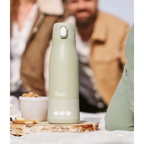 Moov & Feed Incalzitor de biberoane portabil si reincarcabil, Sage Green Babymoov, Culoare: Verde,poza 3