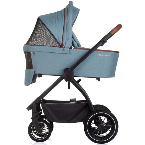 Carucior Chipolino Prestige 3 in 1 basil, Culoare: Albastru, Model: 3 in 1,poza 6