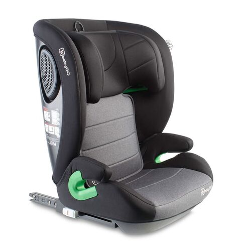 Scaun auto BabyGo SafeChild2 Grey, 100-150 cm, certificat R129, Culoare: Gri/Negru, Grupa: 15-36kg (4 ani - 12 ani)