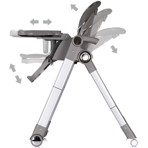 Scaun de masa Chipolino Super Chef 2 in 1 cloud, Culoare: Gri,poza 7