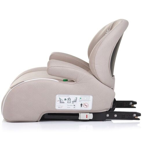Inaltator auto Chipolino Sonic I-Size 125-150 cm cu sistem Isofix tiramisu, Culoare: Crem, Grupa: 22-36kg (6 ani - 12 ani),poza 3