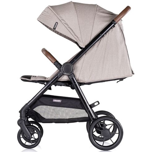 Carucior sport Chipolino Ultera cu husa picioare tiramisu, Culoare: Crem, Model: sport,poza 5