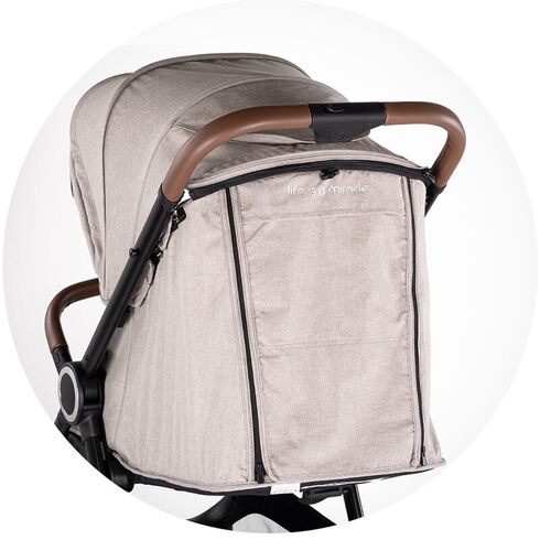 Carucior sport Chipolino Ultera cu husa picioare tiramisu, Culoare: Crem, Model: sport,poza 9