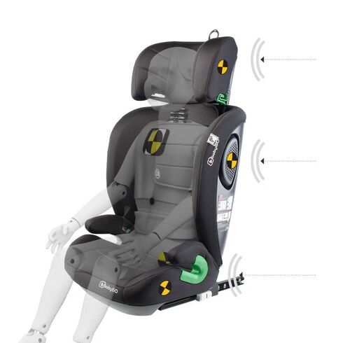 Scaun auto BabyGo SafeChild2 Grey, 100-150 cm, certificat R129, Culoare: Gri/Negru, Grupa: 15-36kg (4 ani - 12 ani),poza 4  - ExclusivMAG.ro Scaun auto BabyGo SafeChild2 Grey, 100-150 cm, certificat R129, Culoare: Gri/Negru, Grupa: 15-36kg (4 ani - 12 ani),poza 4
