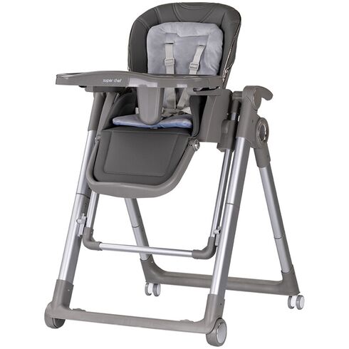 Scaun de masa Chipolino Super Chef 2 in 1 cloud, Culoare: Gri,poza 2