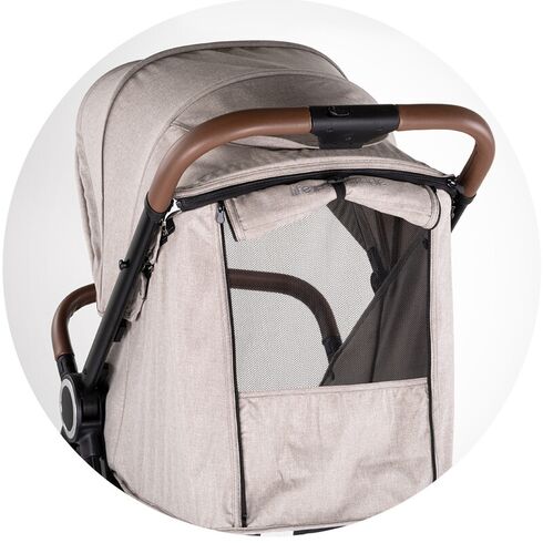 Carucior sport Chipolino Ultera cu husa picioare tiramisu, Culoare: Crem, Model: sport,poza 10