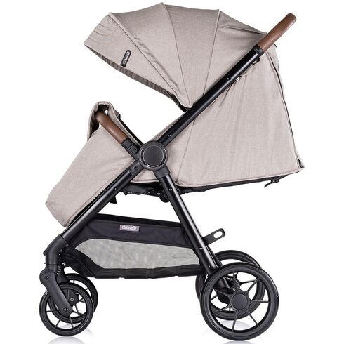 Carucior sport Chipolino Ultera cu husa picioare tiramisu, Culoare: Crem, Model: sport,poza 6