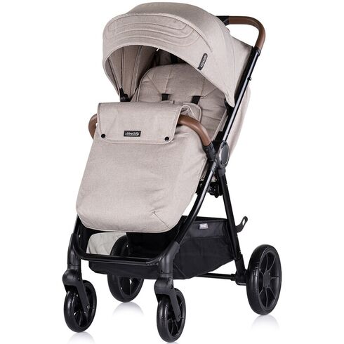 Carucior sport Chipolino Ultera cu husa picioare tiramisu, Culoare: Crem, Model: sport,poza 3